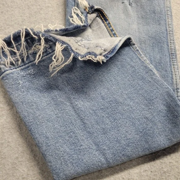 Free People We The Free Distressed Ripped Jeans Light Wash‎ Size 27 Boho - Picture 3 of 13